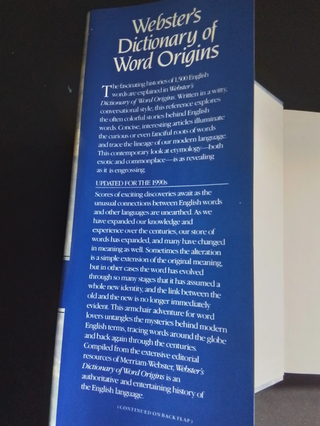 Webster's Dictionary of Word Origins - photo 3