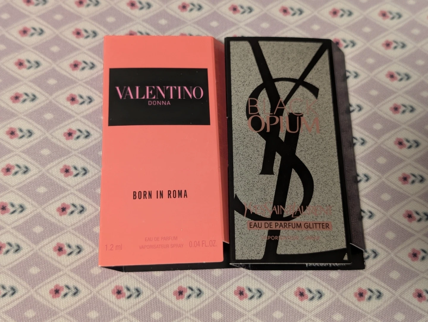 Valentino Donna Born in Roma and YSL Black Opium Samples