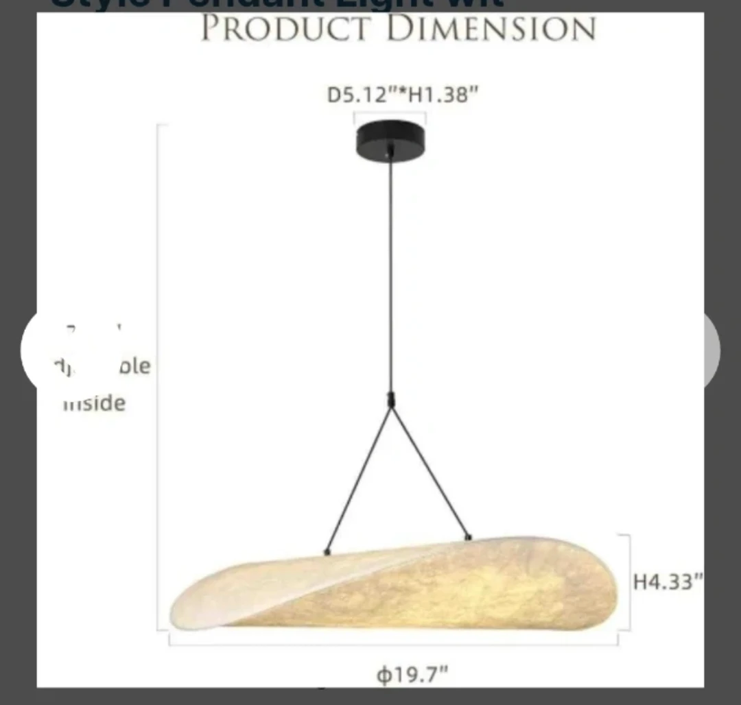 Modern Wabi-Sabi Pendant Light