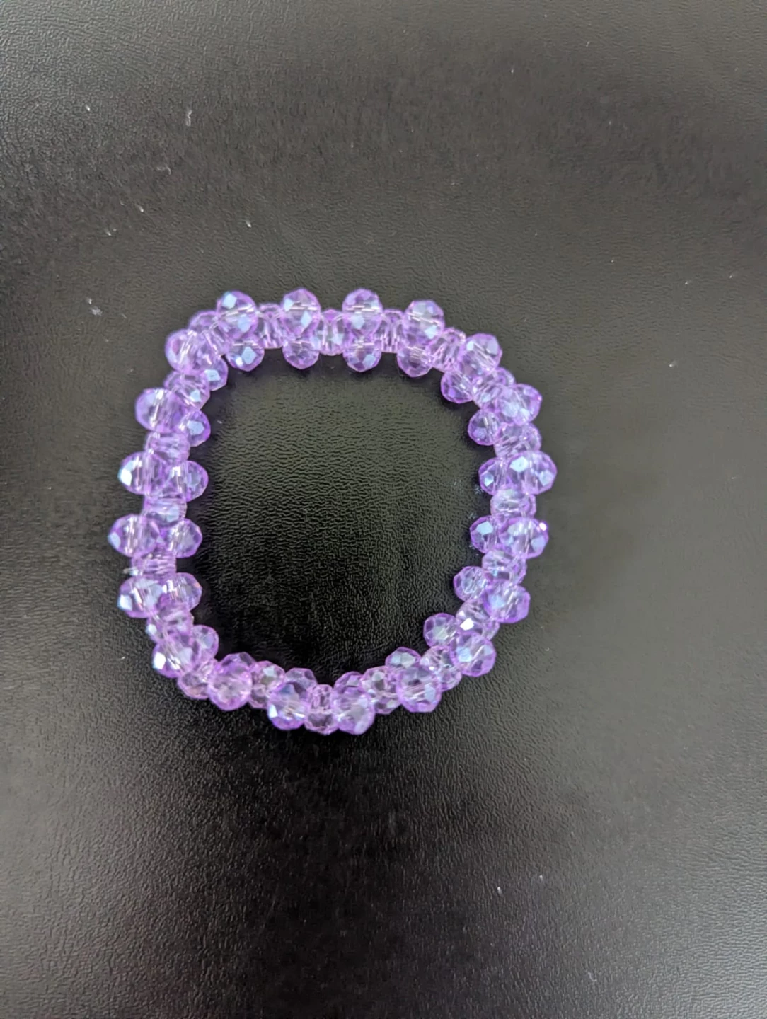 Purple Crystal Beaded Bracelet🏈