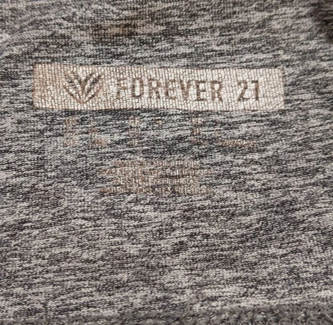 Forever 21 Sports Bra Gray & Black Mesh Size Medium - photo 3
