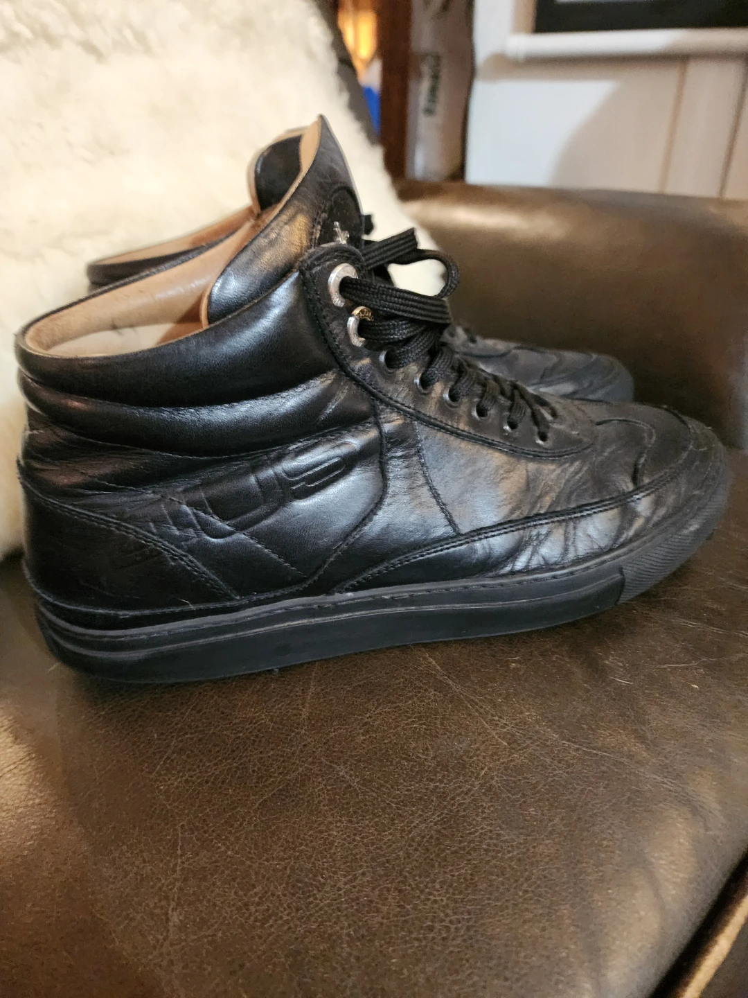 Authentic Cesare Paciotti 4US High-Top Sneakers - Women's Size 8
