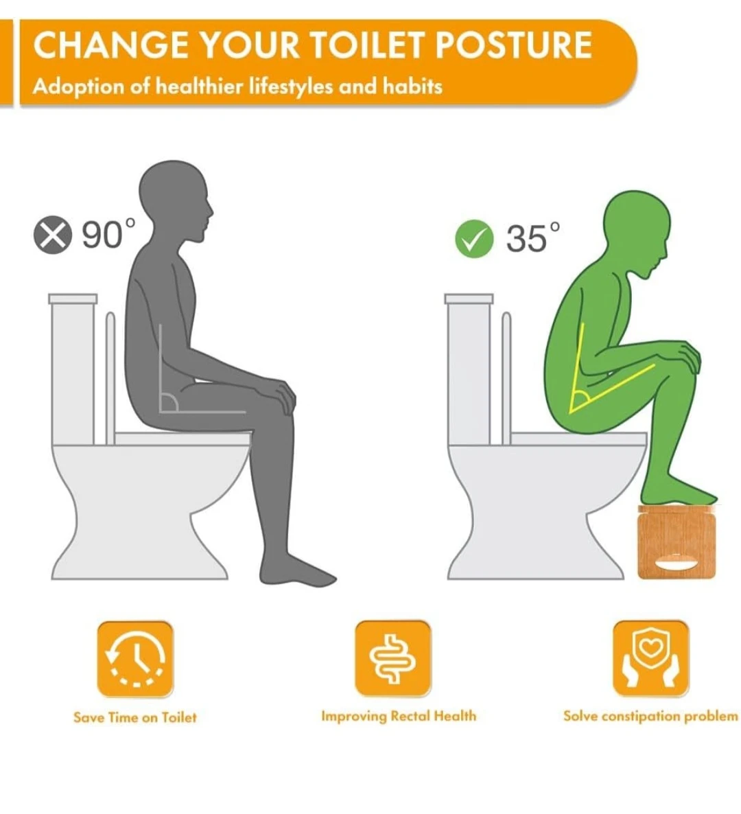 Bamboo Toilet Stool - photo 5