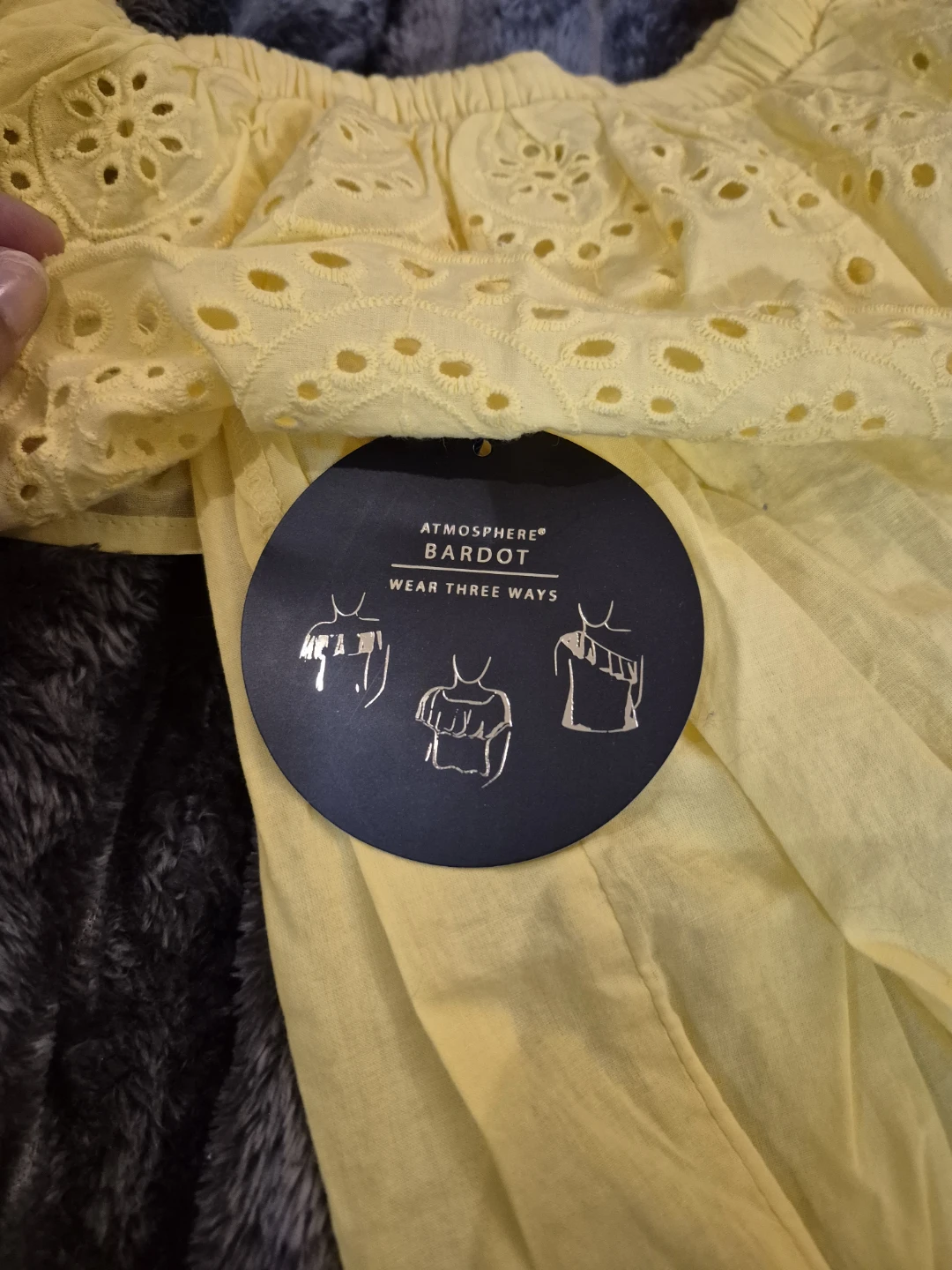 Atmosphere Yellow Bardot Top - photo 2