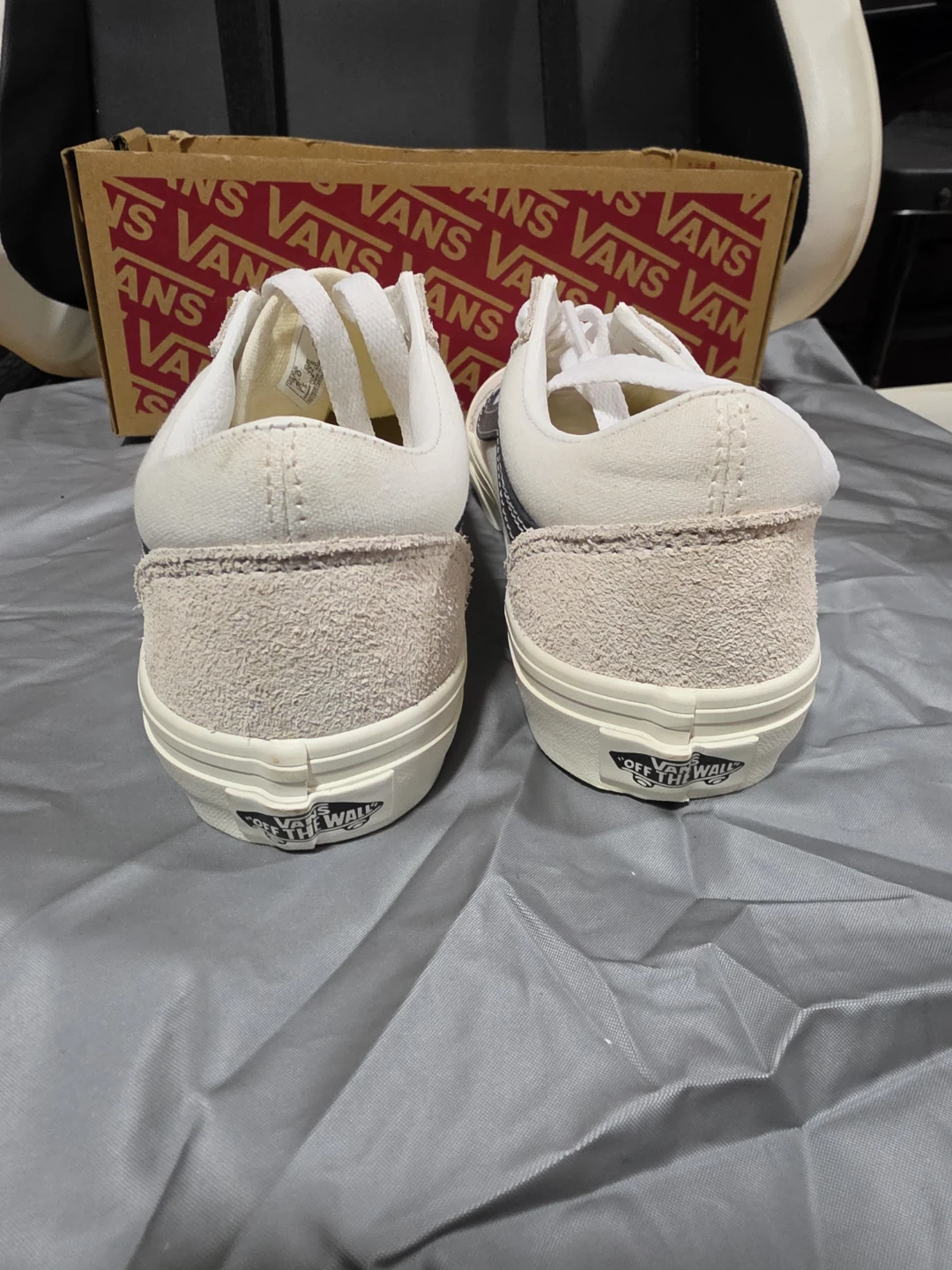 Vans Old Skool White and Grey Sneakers - photo 4