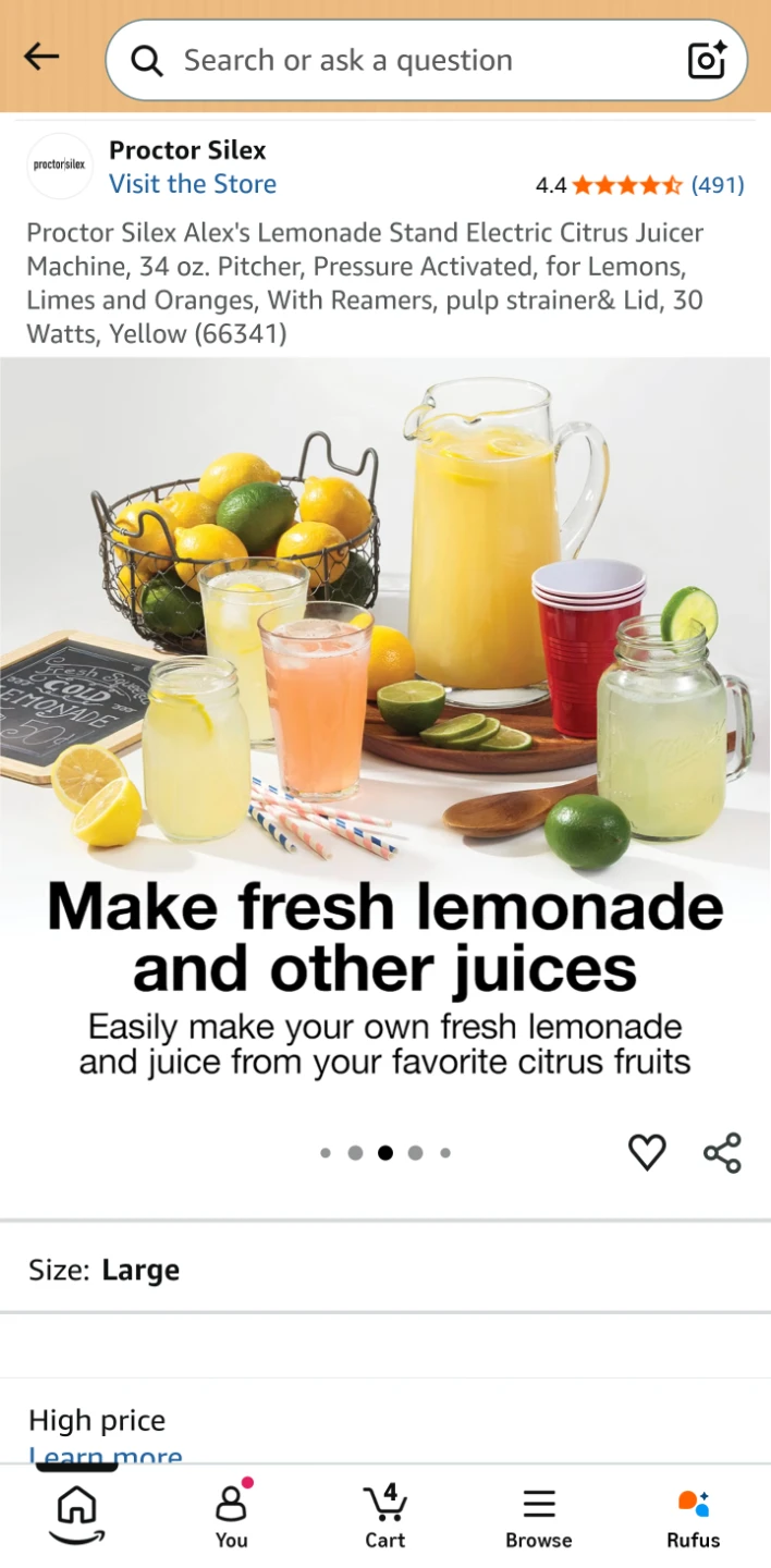 Proctor Silex Electric Citrus Juicer - photo 5