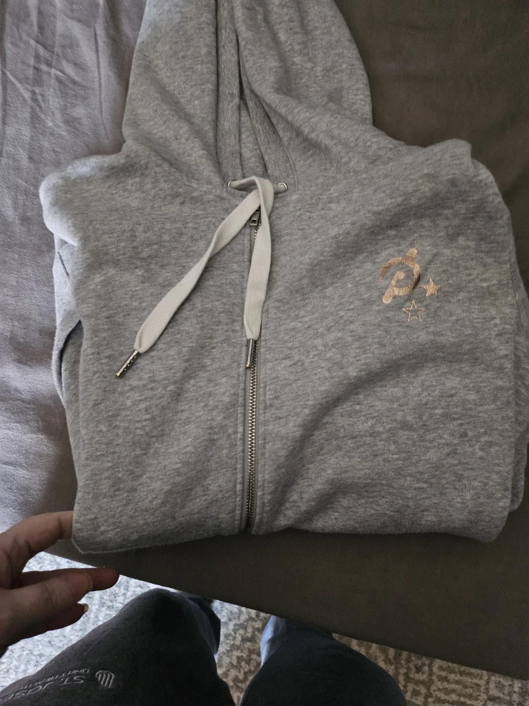 Peloton Grey Zip-Up Hoodie