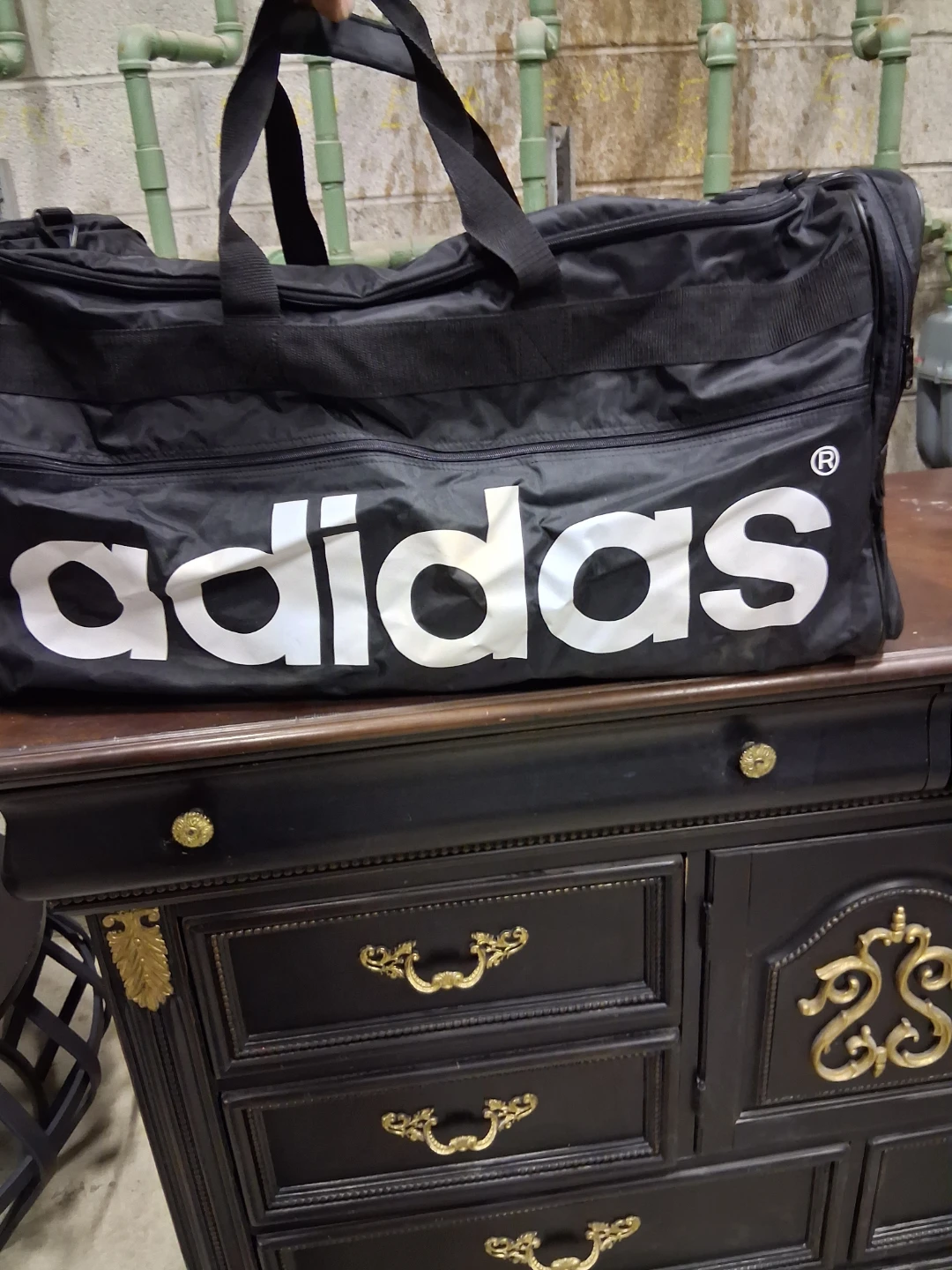 Adidas Black Duffel Bag