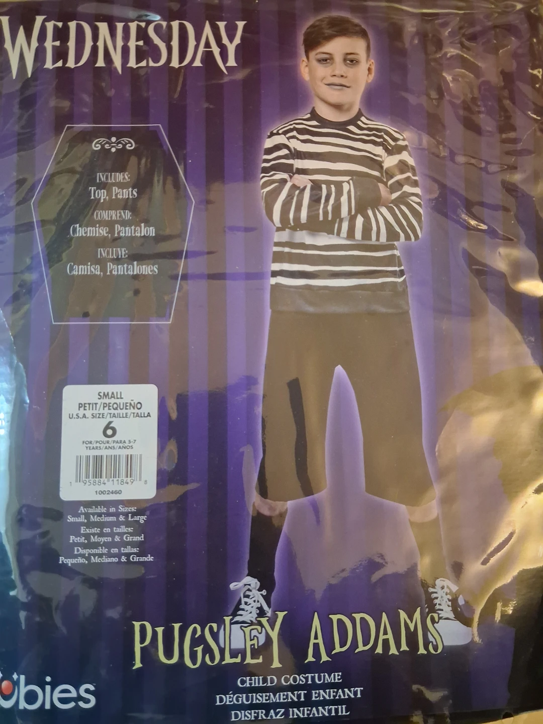 Rubies Wednesday Pugsley Addams Child Costume Small - photo 2