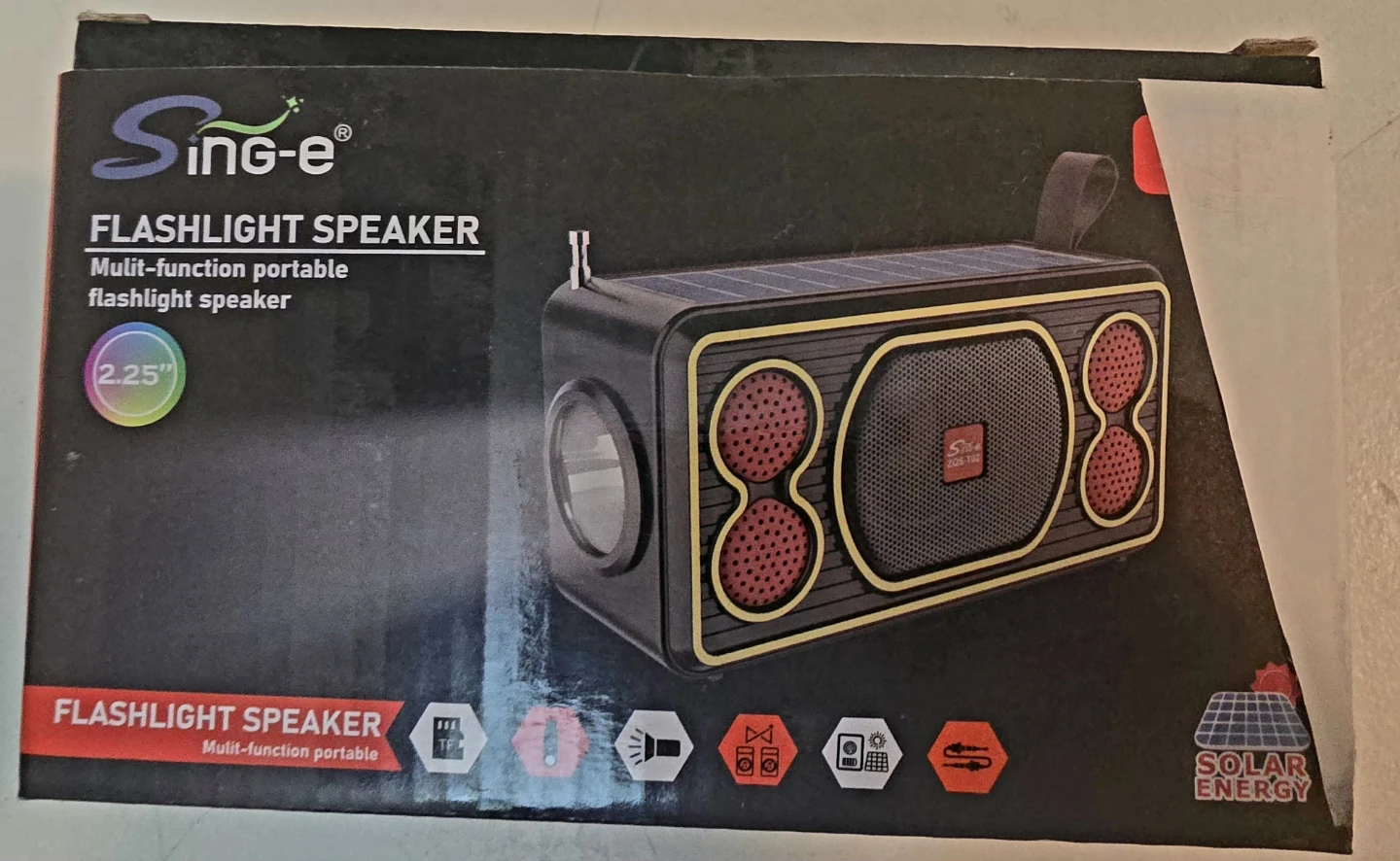 Portable Solar Flashlight Speaker
