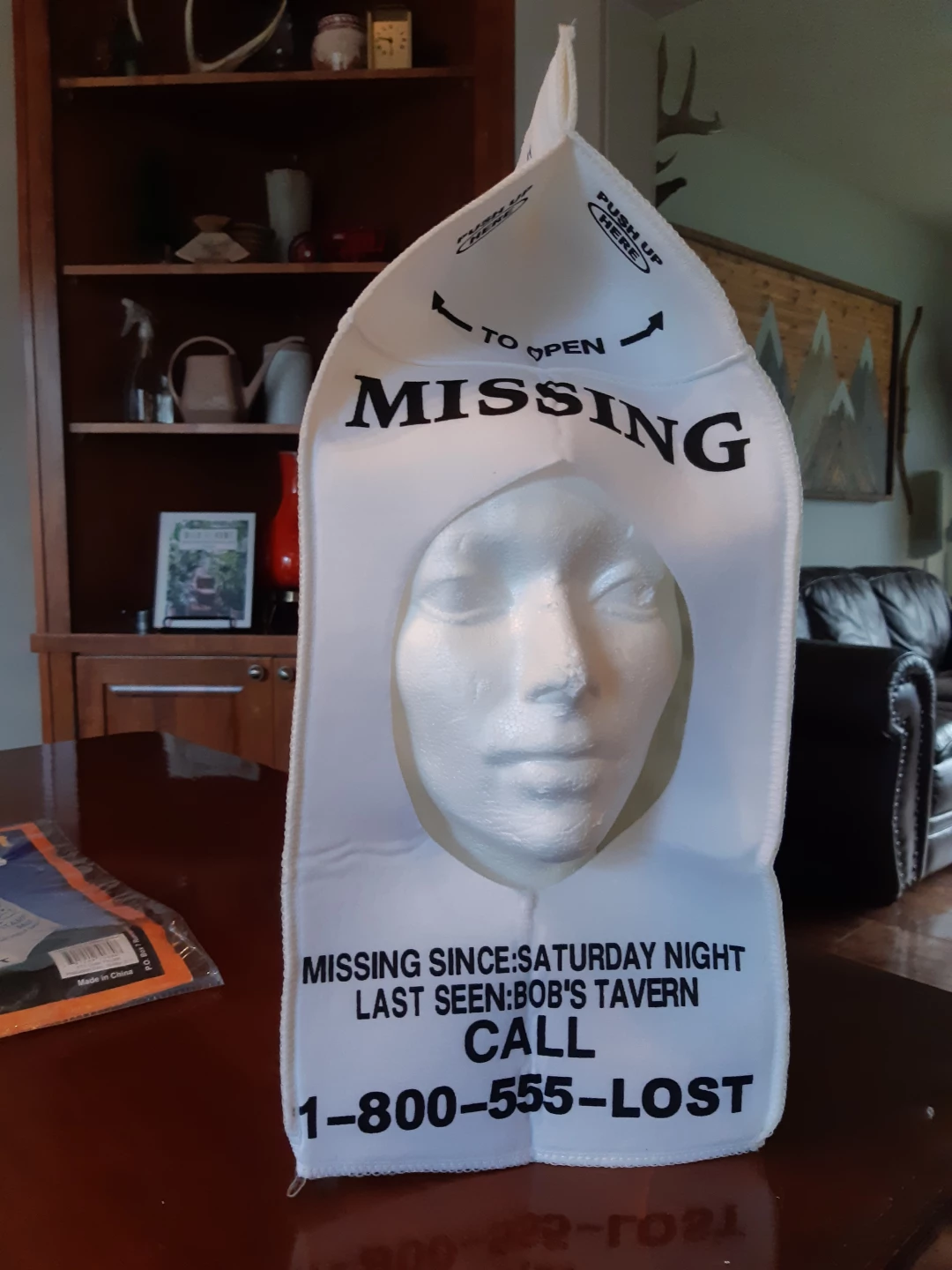 Rasta Imposta Milk Carton Hood Halloween costume hat - photo 4