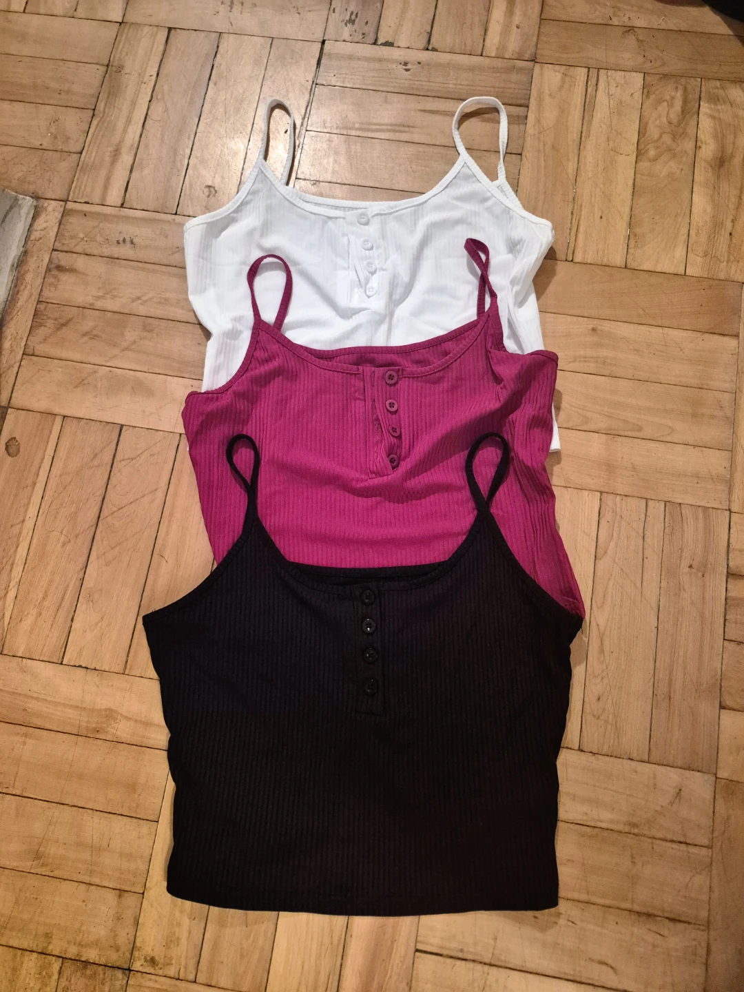 BN)3 Pack Women's Tank Tops - Black, White, Pink