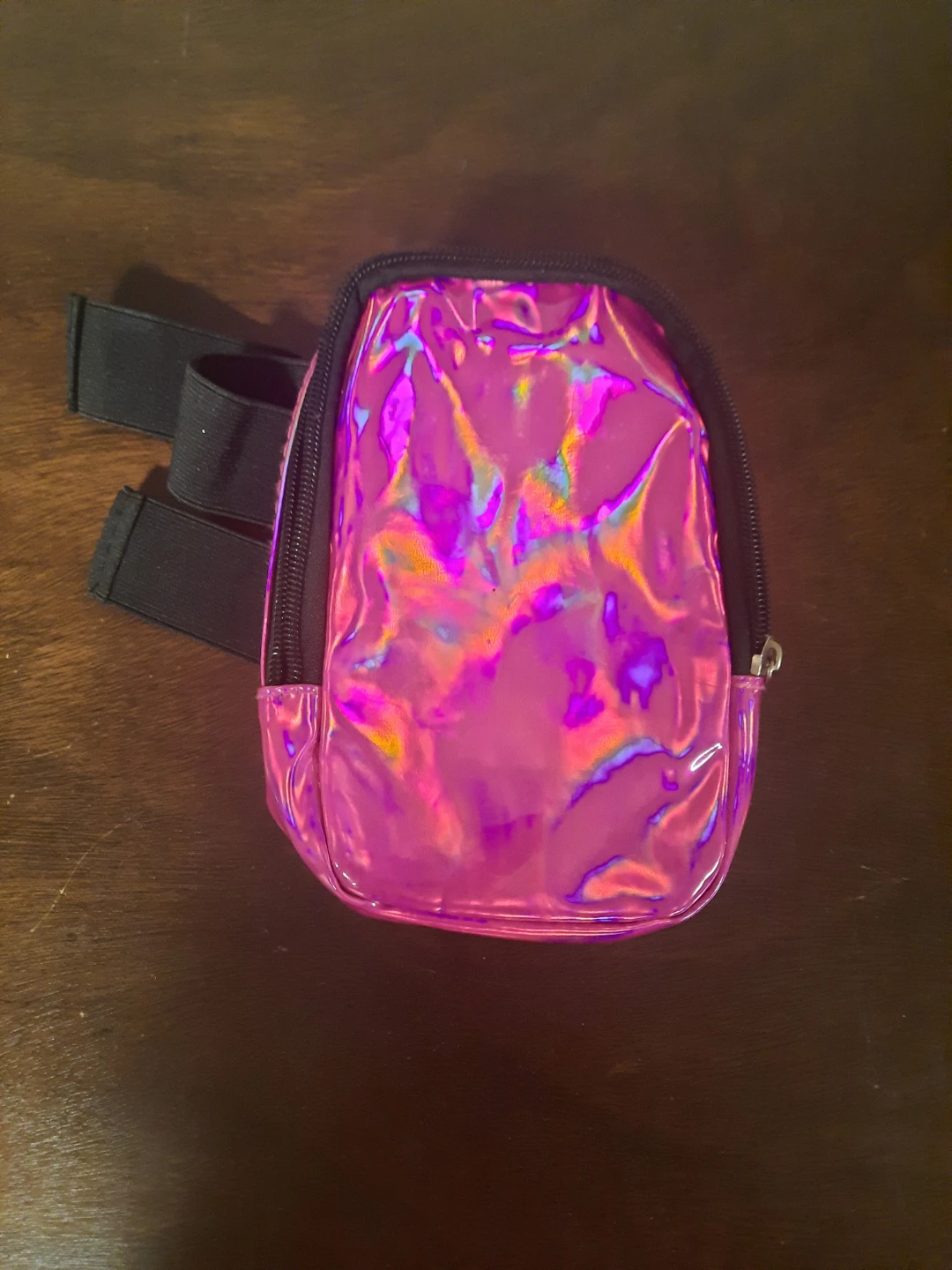 Holographic Pink leg bag for cell phone
