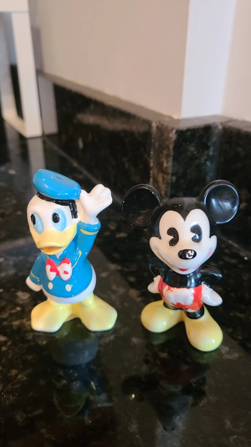 Vintage Disney Mickey and Donald Figurines