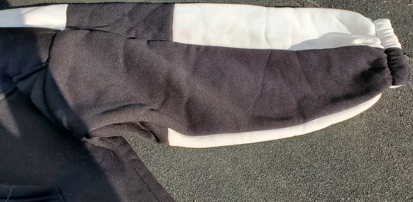 Black and white oversized colour block hoodie/sweater - photo 3