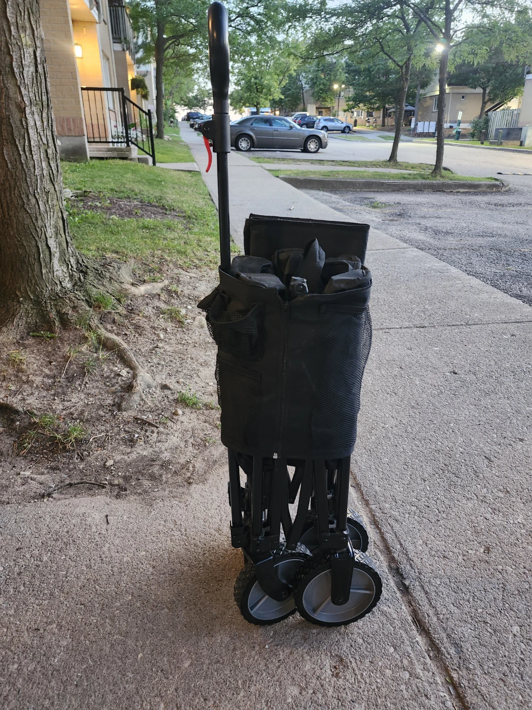 Black Folding Wagon Cart with Wheels