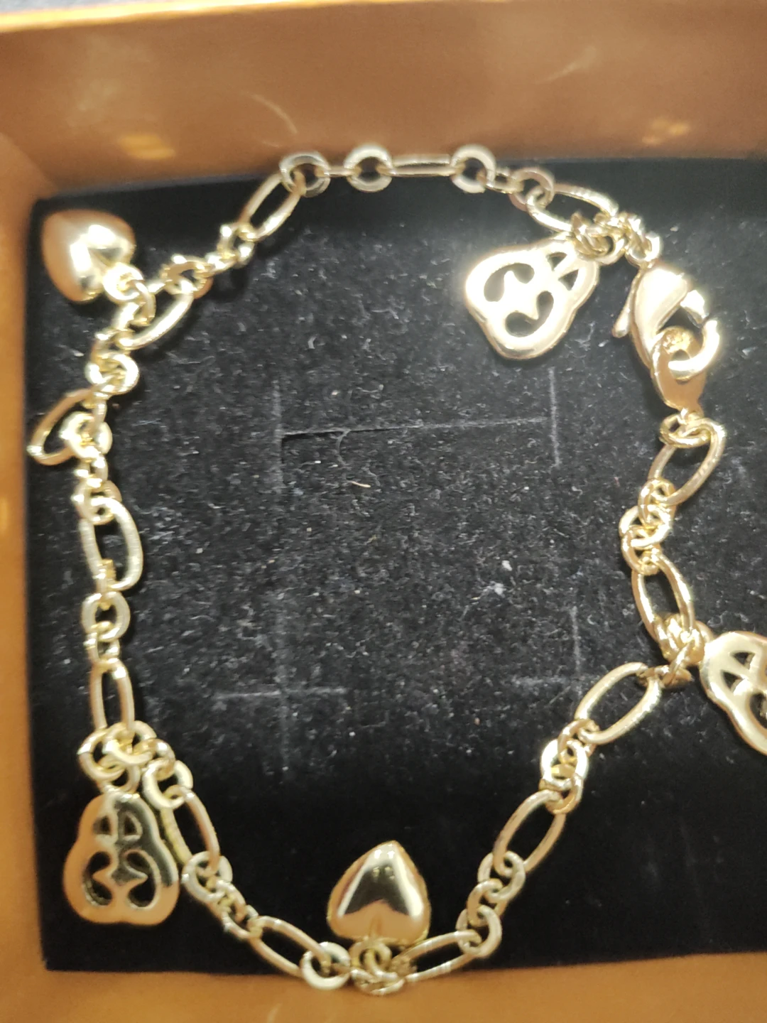 Gold Tone Charm Bracelet