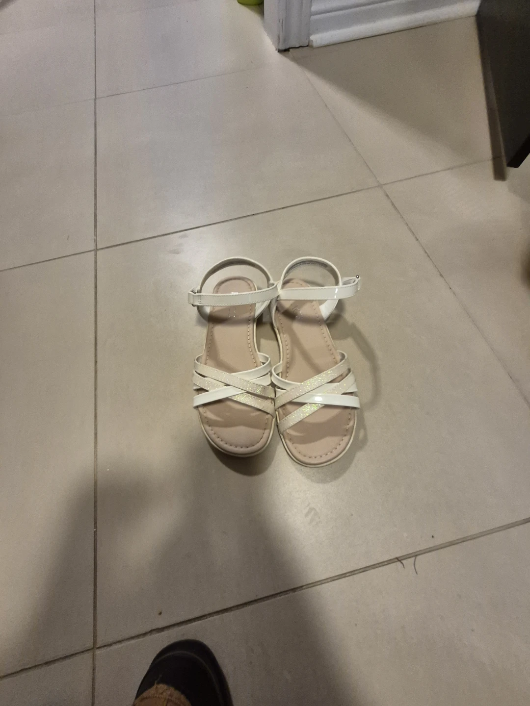 The Children's Place White Glitter Sandals - photo 4