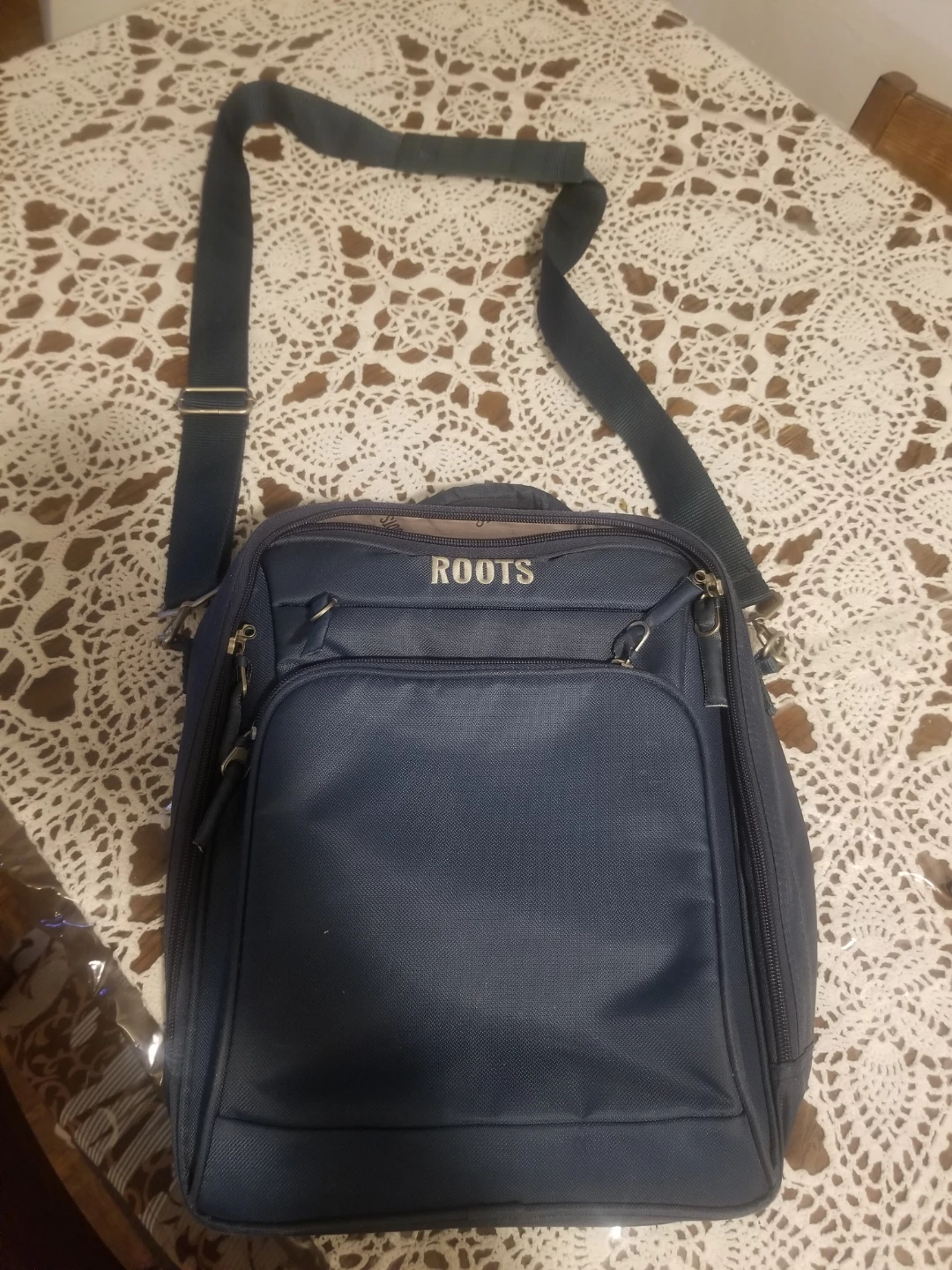 Roots blue shoulder bag