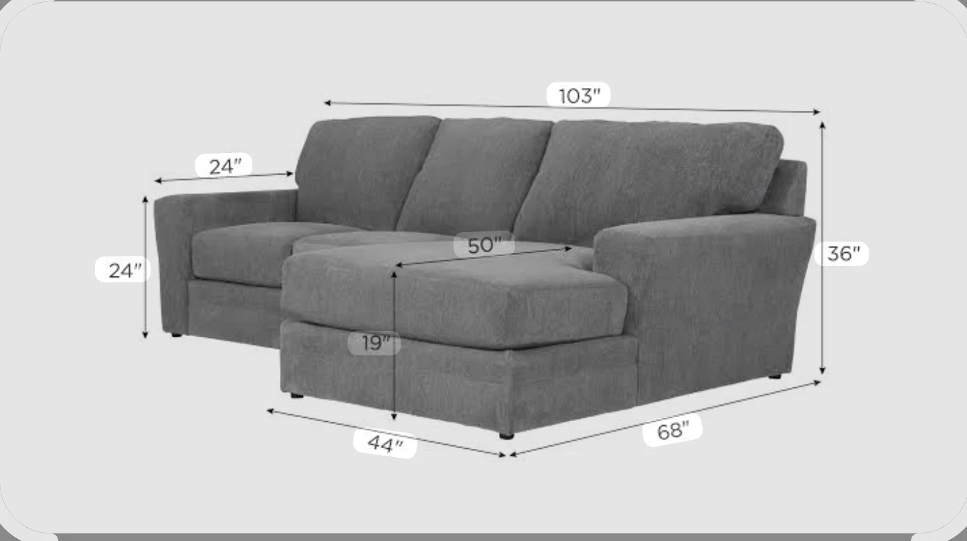 Grey Sectional Sofa - photo 4