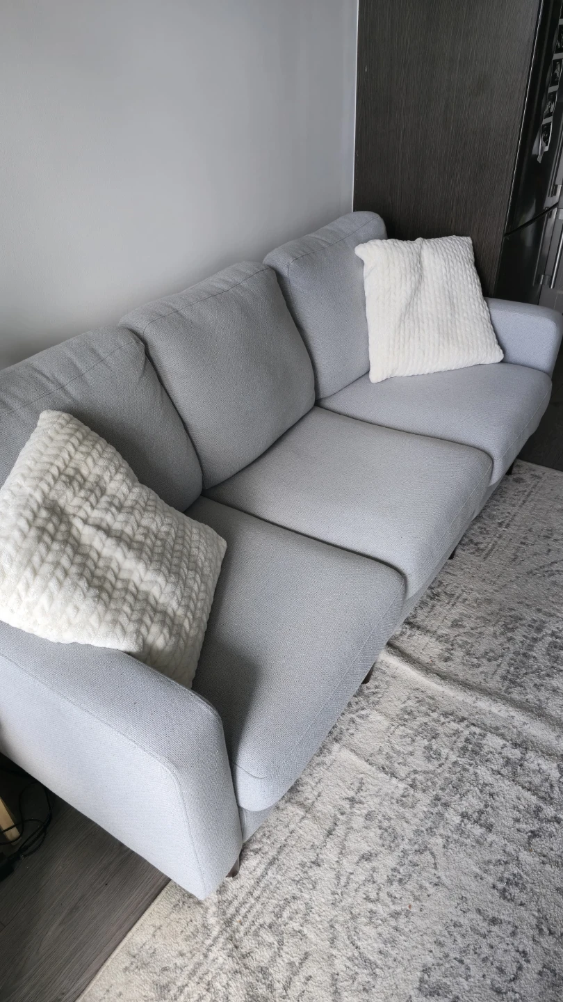 Light Grey Three-Seater Sofa