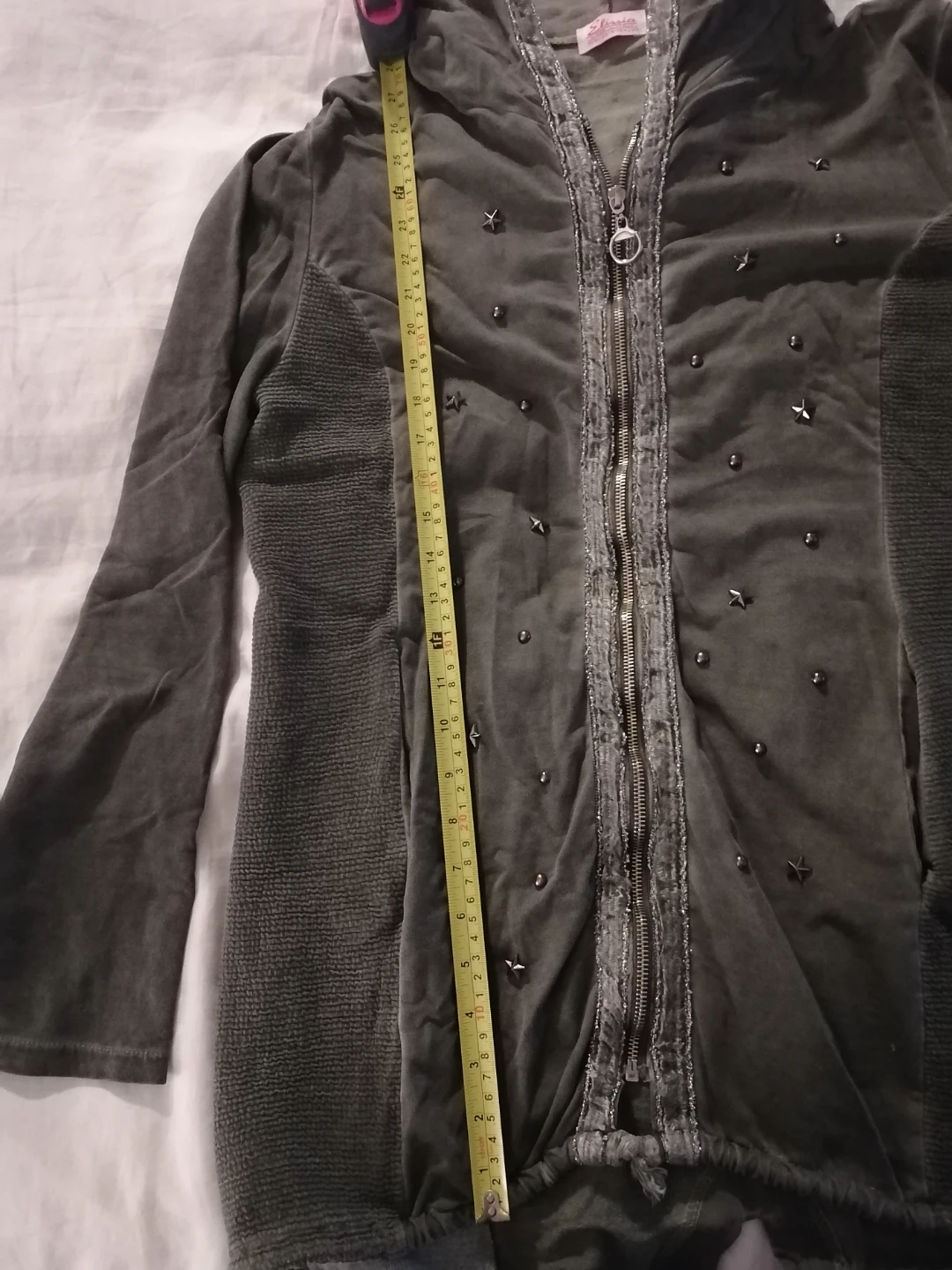 Italian Elissia Olive Green Studded Hoodie - photo 2