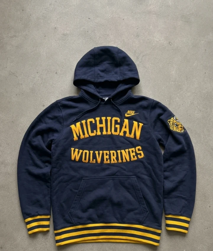 Nike Michigan Wolverines Hoodie Navy Yellow