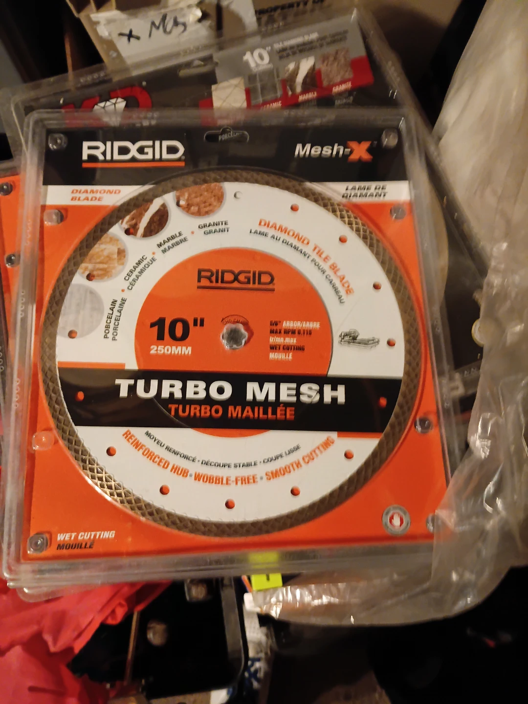 RIDGID 10-inch Turbo Mesh Diamond Tile Blade