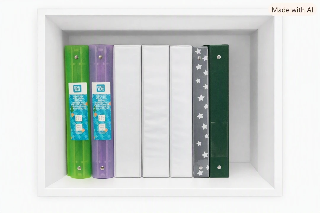 7 Assorted Binders