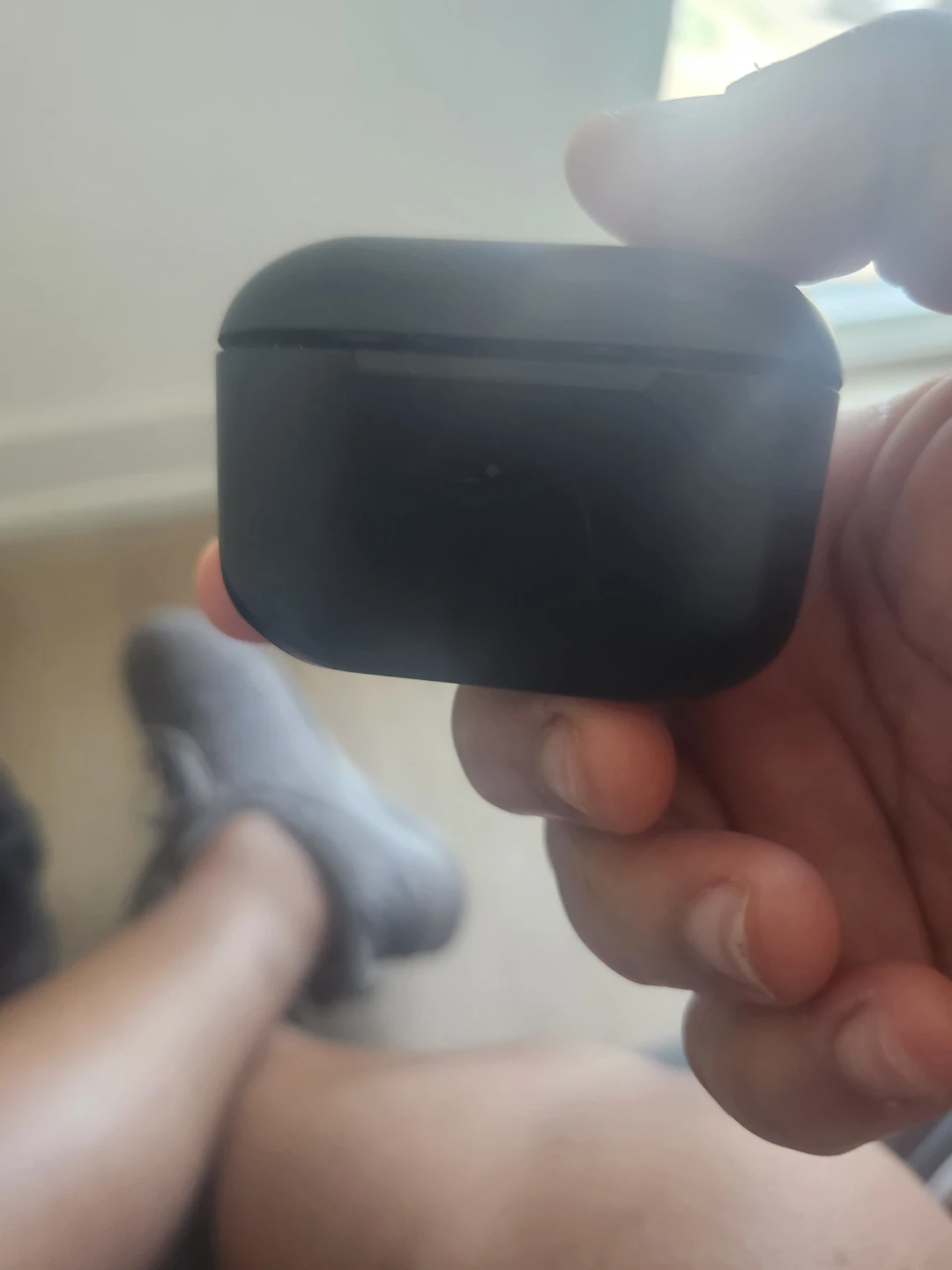 Black wireless earbuds