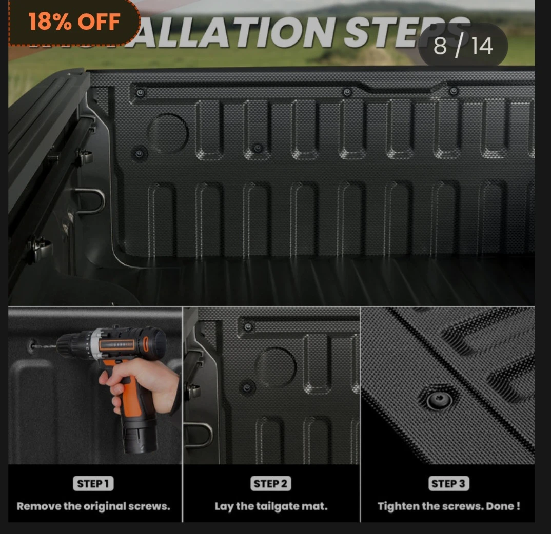 2019-2027 Ram 1500 Truck Bed Mat & Tailgate Mat brand new - photo 4