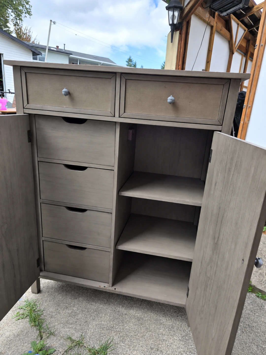 Forest Animal Nursery Armoire / Wardrobe Gray / Cabinet - photo 2