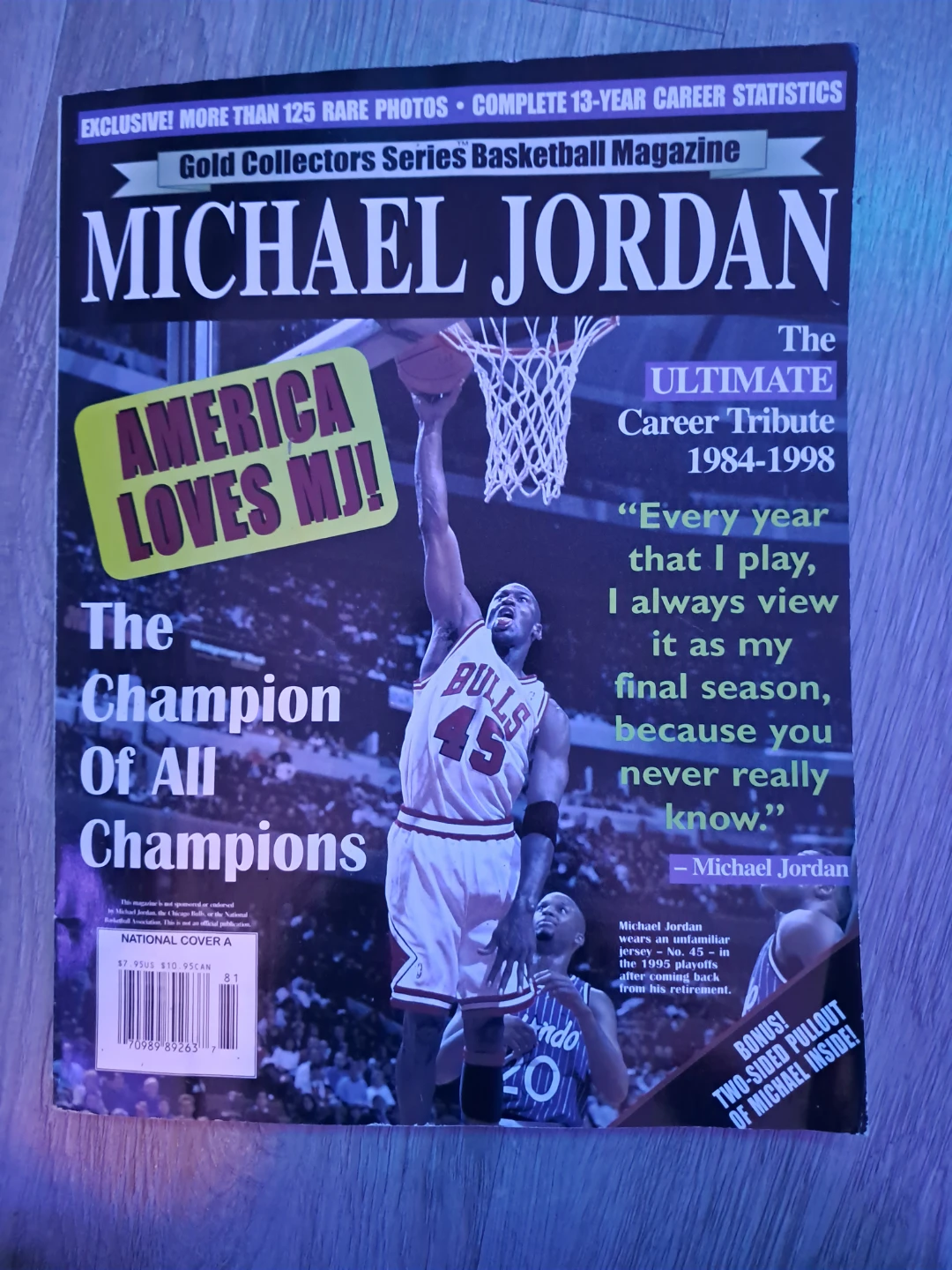 Michael Jordan Gold Collectors Series Basketball Magazine