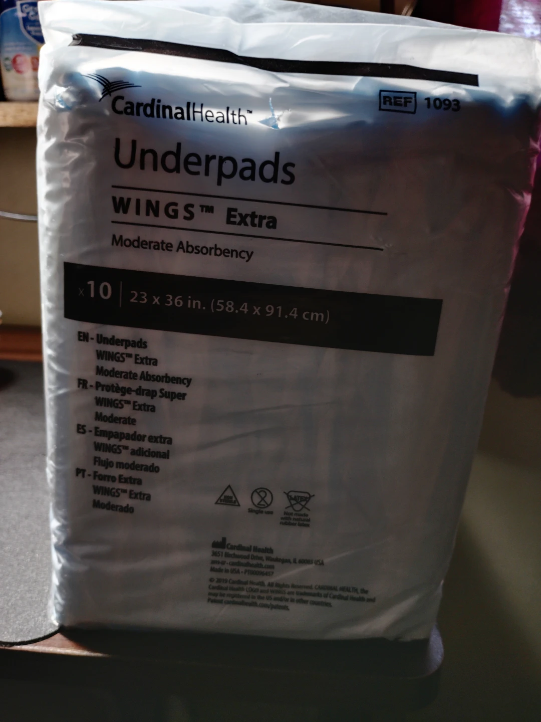 Cardinal Health Wings Extra Underpads 10ct