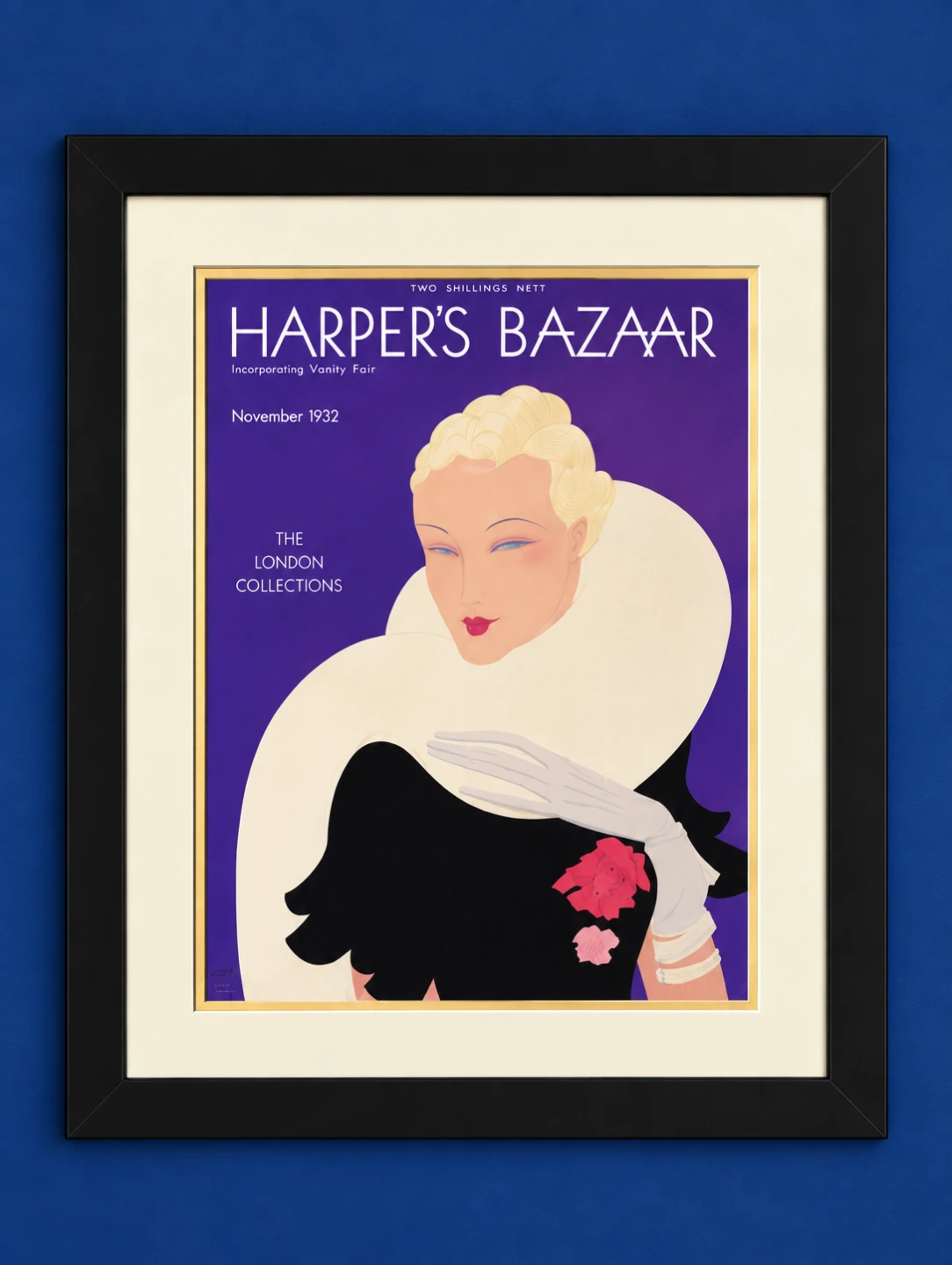 Set of 2 Vintage Harper's Bazaar Framed Art Prints - photo 4