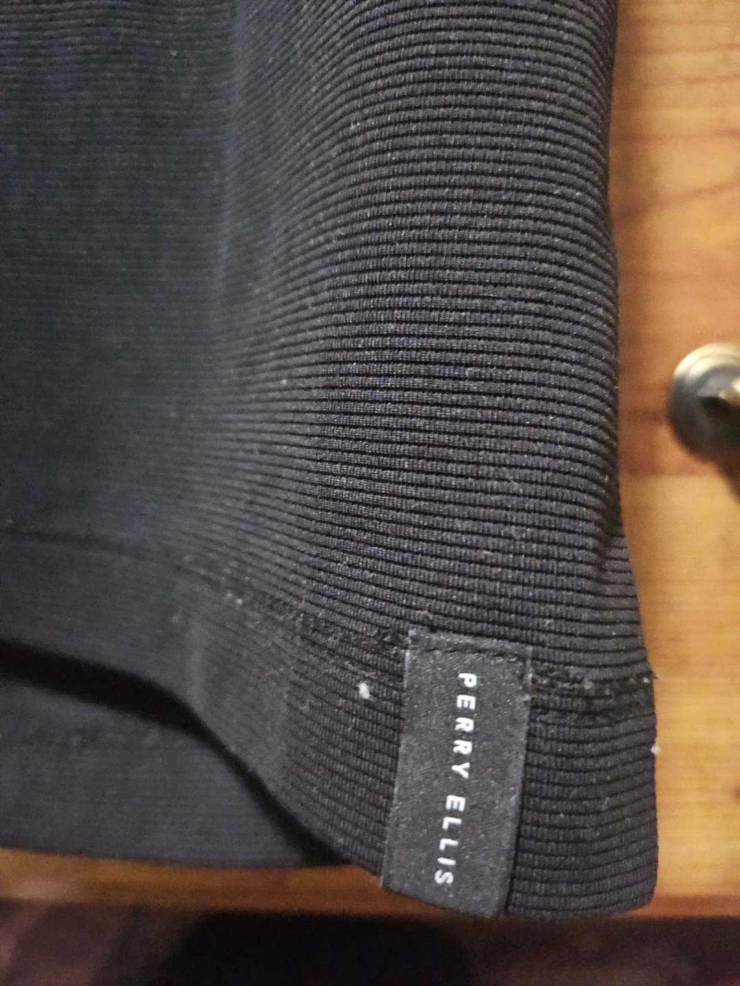 Ideal for Work - Perry Ellis Black Quarter-Zip Polo Shirt - photo 4