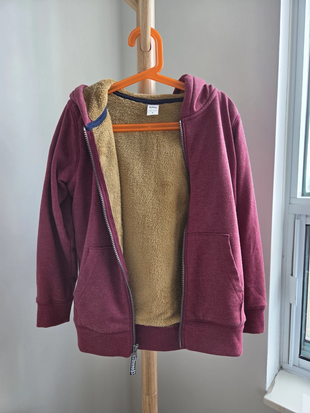 Kids Faux Fur Lined Hoodie - Size 8