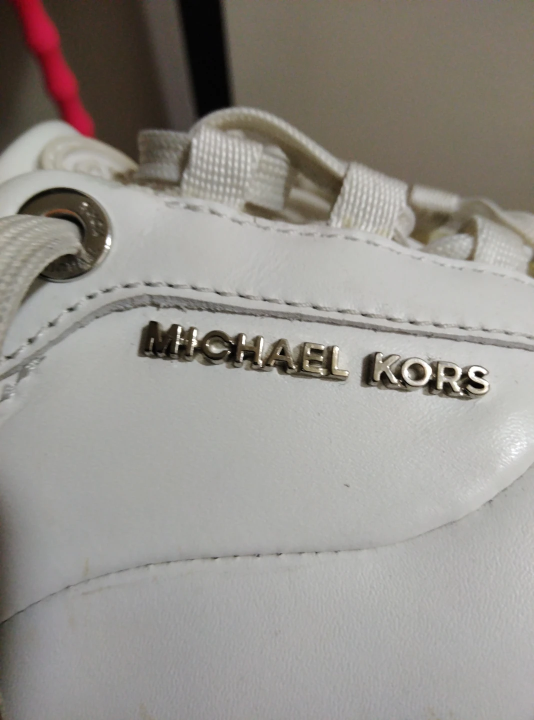 Michael Kors White Leather Sneakers