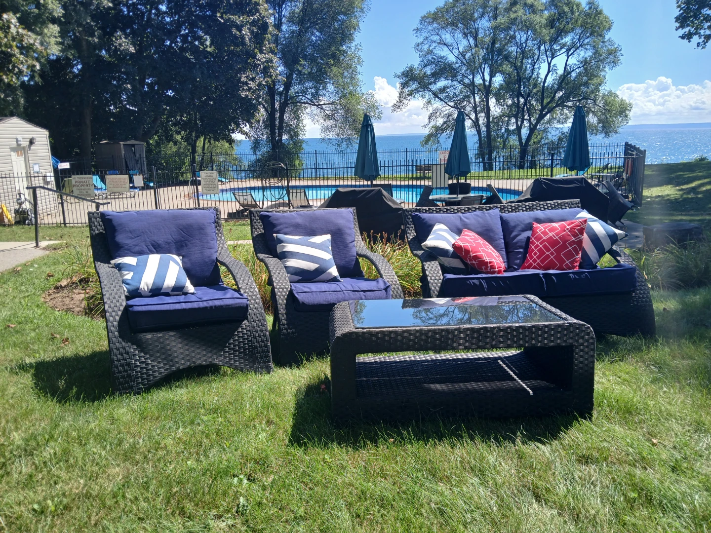 Outdoor Wicker Patio Furniture Set with Cushions - photo 2