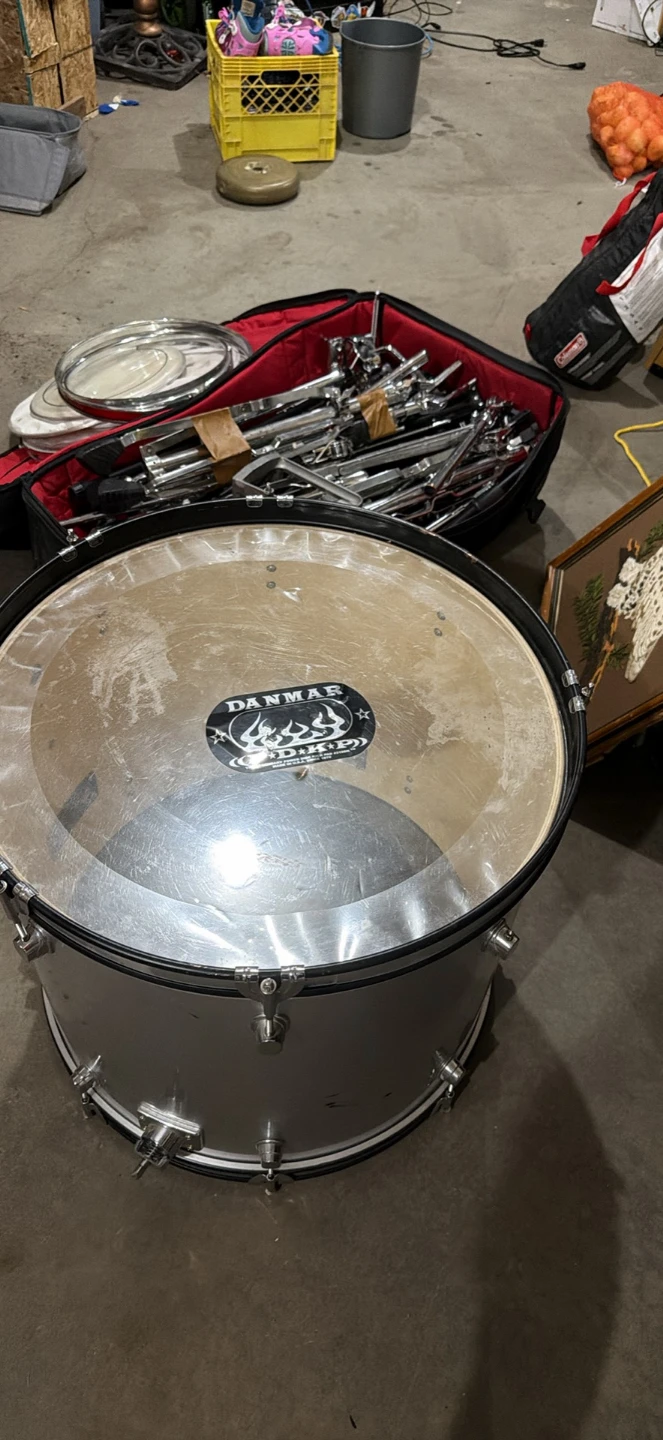 Danmar Bass Drum with Drum Hardware and Case - photo 4