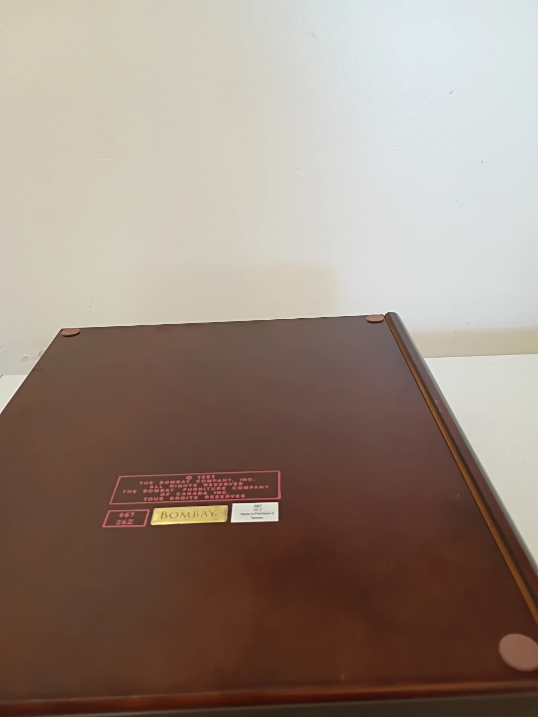 Bombay Company Wood Book Box