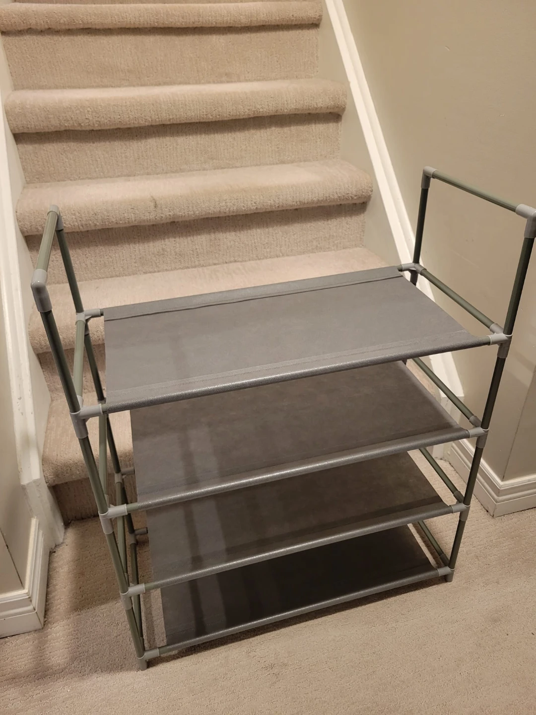 Grey 4-Tier Shoe Rack - photo 2