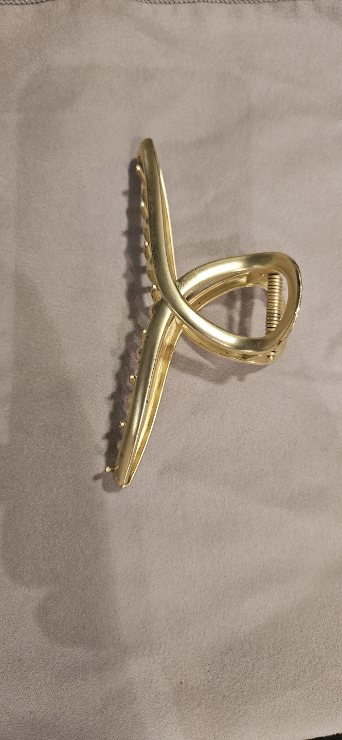 Gold-toned metal hair claw clip