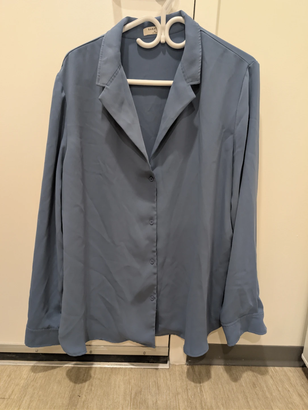Babaton Blue Button-Up Shirt XL