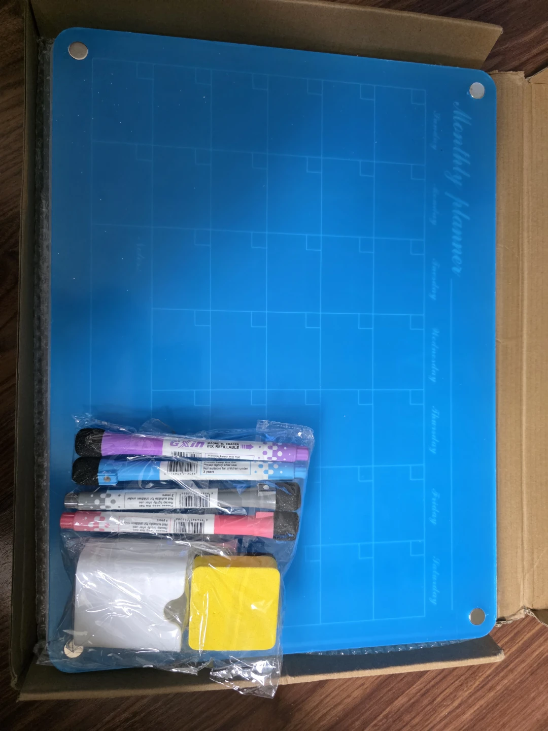 Clear Acrylic Monthly Wall Calendar Board