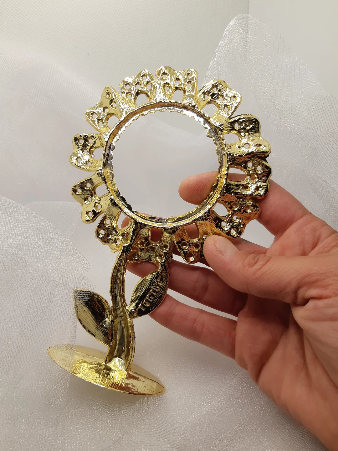 Flower Earring Holder, 1970s Vintage Gold Torino Earring Tree - photo 2
