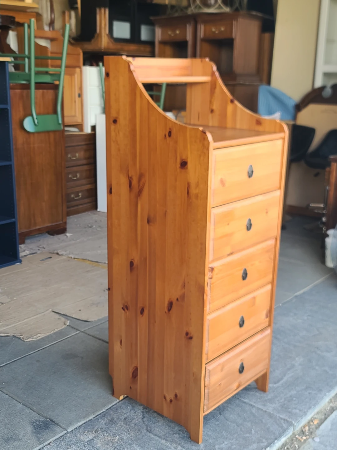 Pine 5-Drawer Lingerie Chest with Gallery Top - photo 2
