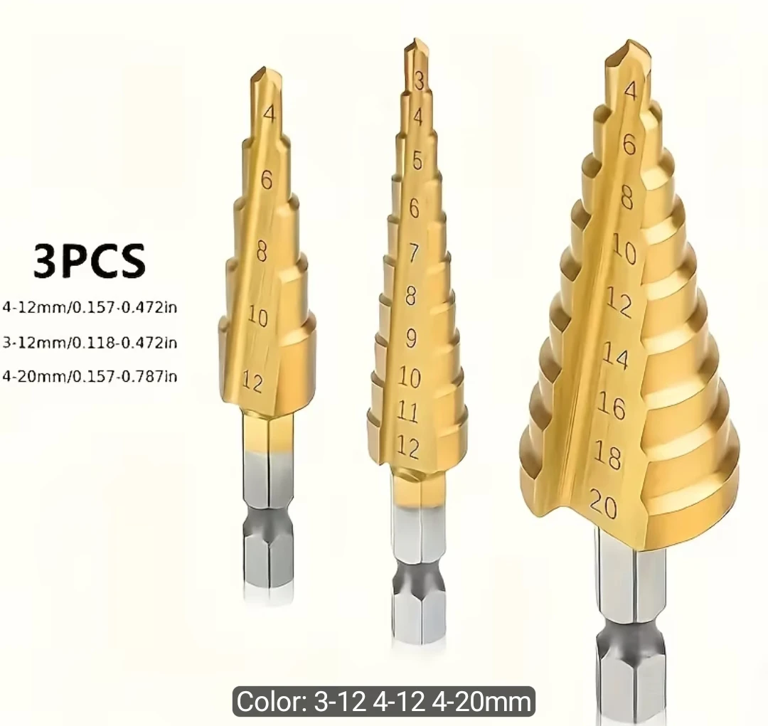 3PCS Step Drill Bit Set . 3 dollars each or 7 for all set - photo 2