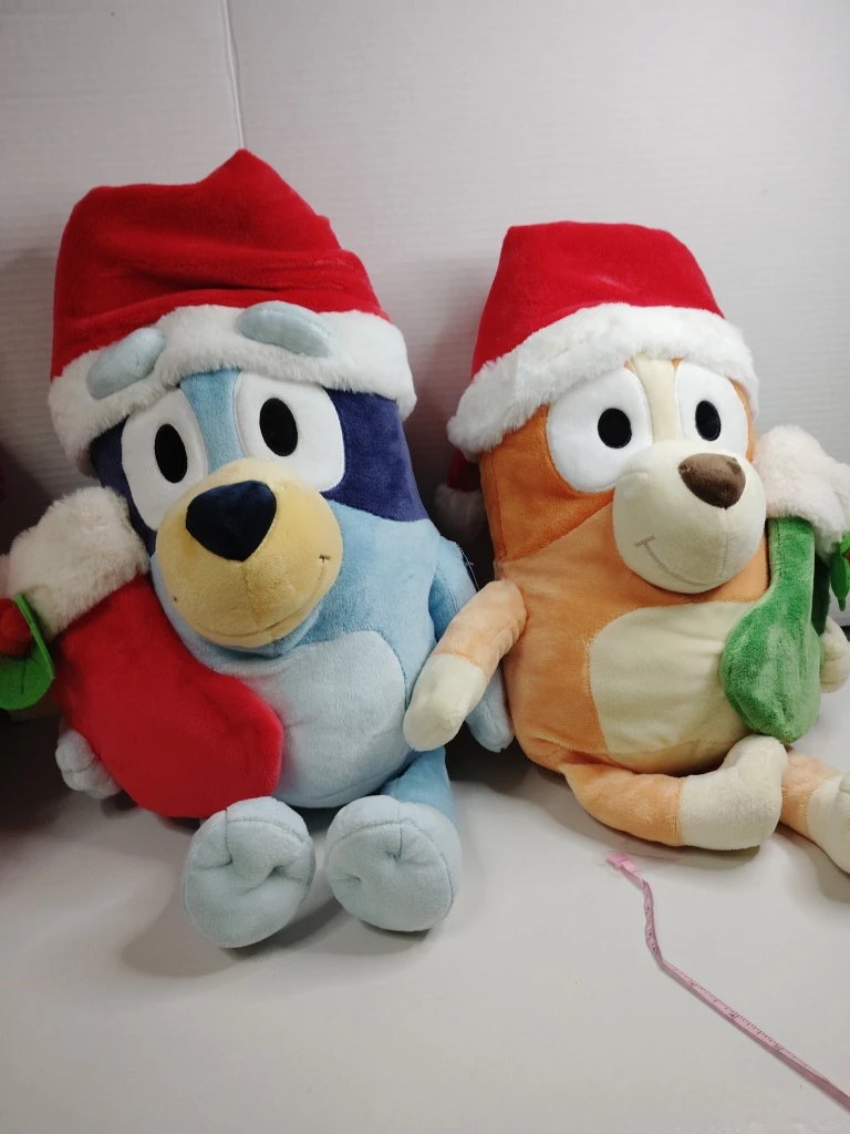 Bluey and Bingo Christmas Plush Set