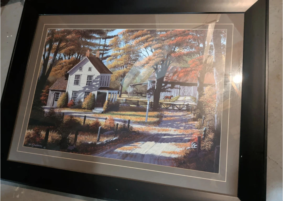 Rustling leaves by J. Saunders , a Country Landscape Print